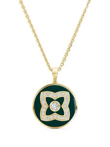 collar collar de diseño para mujer joyas de diseño colgante personalizado Plata 925 chapada en oro 18K oro amarillo 18kt collar de diamantes y esmalte Enchanted Lotus