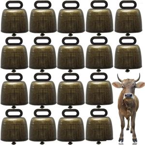 Conjunto de collar y pendientes, campanas de cobre para pastoreo de vaca, caballo, ganado, granja, Animal, campanas de bronce ruidosas, decoraciones de animales bonitos, Bluk