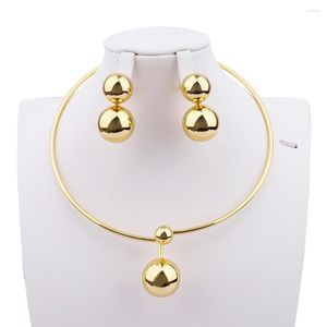 Collier Boucles D'oreilles Ensemble Dubaï Bijoux De Luxe Femmes Et Boucle D'oreille Mariée Accessoires De Mariage Fournisseur Direct