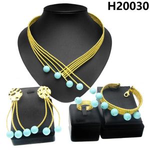 Boucles d'oreilles de collier Set Yuleli Brazil Brafle de luxe plaqué de luxe Bracelet Perles de tempérament propre et doux pour le tempérament discret