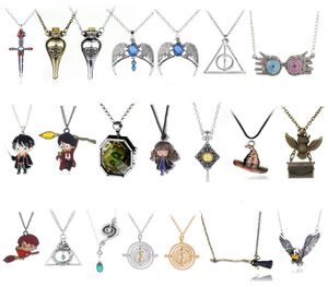 Collier Movie Nelace Time Converter Hablass Owl Potion Bottle Deathly Hallows Pendant 6641656