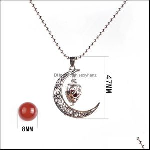 Colliers pendentifs eau chakra harmonie pendentif 16 mm ange carillon boule mexicaine Nekclace femmes bijoux lune représente mon coeur goutte livrer