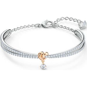 Sans cou pour la femme Swarovskis Bijoux assortis Bracelet Love Knot Womens Swallow Element Crystal Heart Single Diamond Bracelet