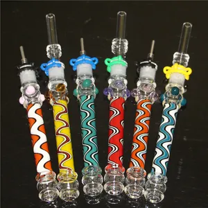 Nectar Bong Pipe Avec Pointes En Titane Quartz Nail Verre Dab Eau Bongs Concentré Paille Tuyaux À Main 6 Couleurs Choisir