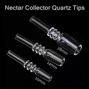 Nectar Collector Pointe de Quartz Nail 10mm 14mm 18mm Accessoires pour Fumer Fileté Verre Dab Bâton de Paille pour Mini Petit Nector Kit