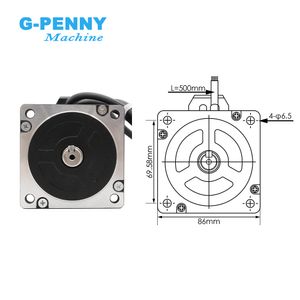 NEMA 34 8.5N.M Kit de motor de paso de circuito cerrado HBS86H + 86HS85N 1200 oz-In Hybrid Stepper Servo Motor DC (30-110V) AC (18-80V)