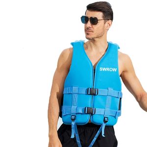 Gilet de sauvetage en néoprène pour la survie adulte du maillot de bain kayak rafting navigation à dérive de la flottabilité Sécurité du gilet de sauvetage 240426