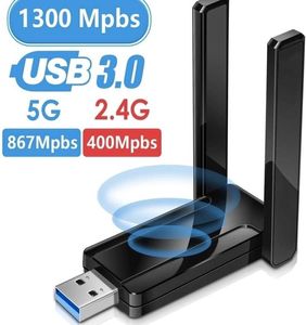 Adaptateurs réseau JCKEL 1300Mbps Récepteur WiFi Adaptateur USB sans fil pour PC USB30 Dual Band24G 5G Wi Fi Adapt Receiver 2211052408149