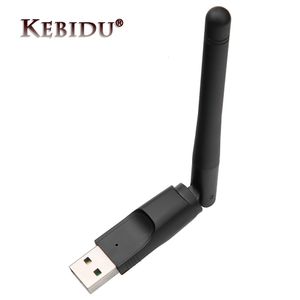 Adaptadores de red kebidumei 150M USB 2.0 WiFi Tarjeta de red inalámbrica 802.11 bgn Adaptador LAN Mini Wi Fi Dongle para PC portátil con antena MT-7601 230713