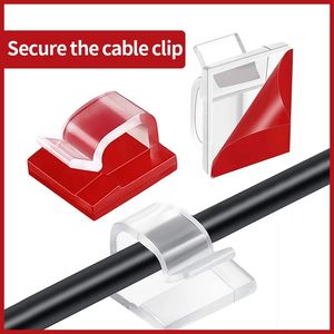 Cable de red Acabado fijo Autoadhesivo 3 M Pegado posterior Abrazadera de cableado automático Cables de red y sujeción sin cables