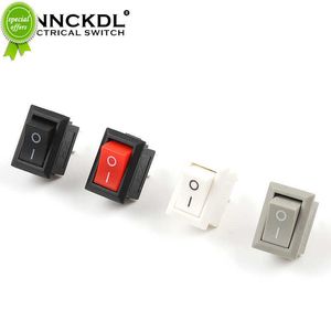 Nouveau 10 pièces/lot KCD11 2 broches 10x15mm Mini interrupteur à bouton-poussoir SPST 3A 250V AC Snap-in On/Off bateau interrupteur à bascule 1 noir rouge blanc gris