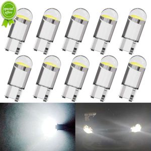 Nuevo 10 Uds T10 W5W 194 bombilla de señal LED COB 12V 7000K blanco Interior del coche Domo puerta mapas luces de lectura cuña luces para placa de matrícula lateral