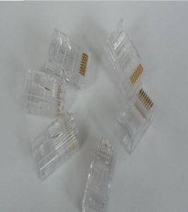 Nuevo 100 Uds cristal RJ45 enchufe Cat5E Cat5 Rj45 conector de red Lan Drop 3528215