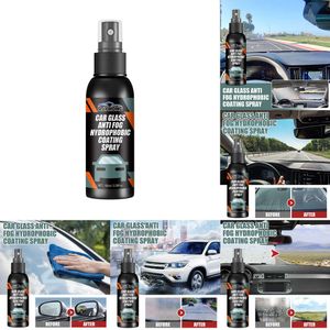 Spray Anti-pluie pour Automobile, revêtement pour verre hydrophobe, liquide Anti-pluie, masque de miroir de pare-brise de voiture, 100Ml, Q6z2