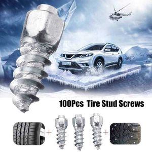 Nouveau 100 pcs 12 mm Carbide Vis Tire Studs Snow Spikes Anti-Slip Anti-ice pour Voiture/SUV/ATV/UTV avec Outils d'installation Livraison rapide