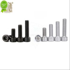 Nouveau 10 pièces M3 M4 M5 M6 M8 304 A2 acier inoxydable noir grade 12.9 acier DIN912 hexagone douille hexagonale capuchon Allen boulon vis L = 4-60mm