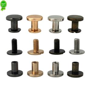 Nuevo 10pcs Metal Binding Chicago Tornillos Nainas Caídas Riverios para el álbum de fotos Menú de calendario de cuero Cinturón de cuero Carril de cuero sujetador de billetera