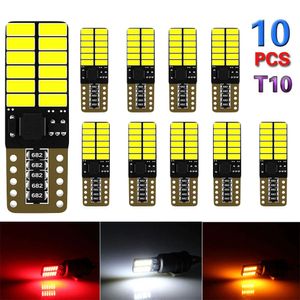 Nouveau 10 pièces T10 LED Auto lampe voitures de W5w Canbus 4014 24SMD 6000K Diodes électroluminescentes ampoule indépendante Excellent produit blanc