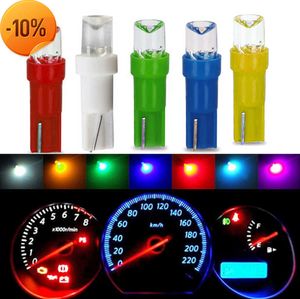 Nouveau 10pcs T5 LED tableau de bord de voiture lumières 74 73 286 tableau de bord lampe compteur de vitesse cale côté ampoule concave lentille vert blanc bleu