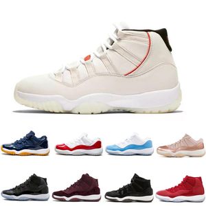 New 11s Cap and Gown Prom Night Chaussures de basket-ball pour hommes 11 Midnight Navy Gym Red Bred PRM Heiress Barons hommes Baskets de sport