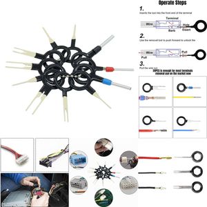 Nueva herramienta de extracción de terminal de enchufe de 11pcs Cabina de alambre eléctrico Conector eléctrico Kit de extractor de pasador para accesorios de desmontaje