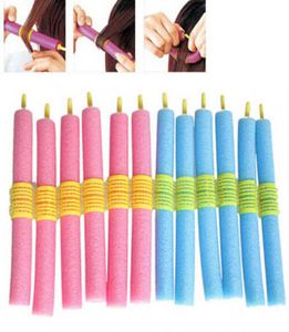 Nouveau 12 pièces cheveux doux rouleaux flexibles bricolage magique bigoudis outil style rouleaux éponge cheveux Curling1392414