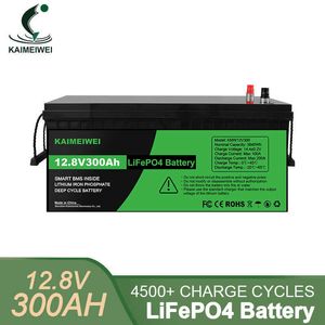 Nouvelle batterie 12V 300AH LIFEPO4 PACK 12V 24V LIFEPO4 Batterie haute capacité 4000 cycles pour le système d'énergie solaire RV House Free