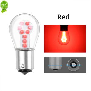 Nouveau 12V voiture clignotant rouge ambre White1156 BA15S/1157 BAY15D P21/5W 18LEDS puce 3030 ampoule R5W R10W S25 feu de freinage automatique lampe