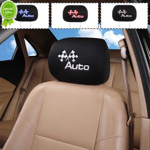 Nouveau 1pc housse d'appui-tête de voiture avec drapeau brodé pour Mercedes pour Peugeot pour Audi Q5 pour Mazda 3 universel adapté à tous les modèles de voiture/camion