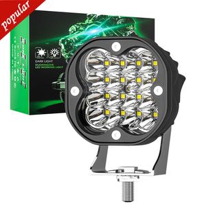 New 1pcs LED Headlights 12-24V For Auto Motorcycle Truck Boat Tractor Trailer Offroad Working Light 48W 16LED Work Light Spotlight