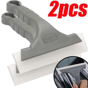 Essuie-glace à eau en Gel de silice, grattoir de voiture en Silicone, vitres de voiture, nettoyeur de pare-brise, raclette de séchage, outils de Film de voiture, 2/1 pièces