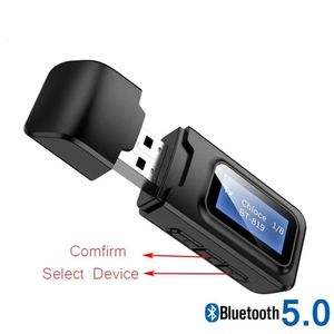 Nouveau 2-en-1 Bluetooth USB 5.0 sans fil écran LCD Audio émetteur récepteur adaptateur