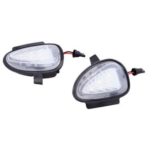 Nuevo 2 uds coche LED debajo de la lámpara de espejo lateral Puddle Light Super brillante lámparas blancas para VW Golf 6 MK6 GTI 2008-2014 para Touran 2011-2014