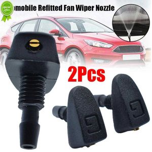New 2 Pcs/set Car Universal Front Windshield Wiper Nozzle Jet Sprayer Kits Sprinkler Water Fan Spout Cover Washer Outlet Adjustment