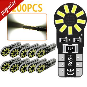 Nuevo 200 Uds T10 W5W 194 168 2825 191 LED mapa bombilla coche Interior matrícula luz lectura cúpula maletero lámpara 18SMD 3014 Chips 12V blanco