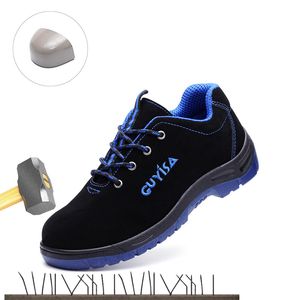 Nose Steel Hommes Nouveau 2019 Chaussures de travail de sécurité Anti-écrasement Anti-crevaison Cuir de vachette Résistant à l'usure Confortable Chaussures industrielles837 837567 837782 837