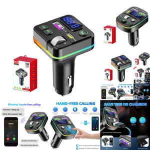 Nuevo 2024 2024 OTRO ELECTRÓNICA AUTO Bluetooth FM Transmisor Hands -Free Radio Modulador MP3 Player PD Dual USB 4.8A Adaptador de carga rápida para la tarjeta TF de soporte para automóvil