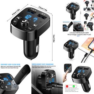 NOUVEAU 2024 2024 AUTRES AUTO ELECTRONICS CHARGER CHARGER FM TRANSTRER BLUETOOTH Audio Dual USB Car lecteur mp3 Autoradio Handsfree Charger 3.1a Chargeur rapide Accessoires de voiture