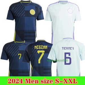 Nuevo 2024 2025 Escocia camiseta de fútbol local lejos camisetas de fútbol para hombre niños 24 25 Escocia MCGINN DYKES camiseta de fútbol uniforme