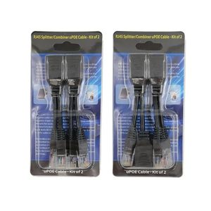 Nouveau 2024 2pcs / 1pair rj45 combiner combiner upoe kit de câble POE Connecteurs de câble adaptateur