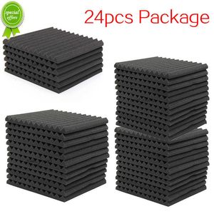 Nouveau 24 pièces 300x300x25mm Studio mousse acoustique insonorisation panneau acoustique insonorisé isolation Absorption traitement panneaux muraux