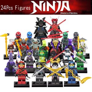 NOUVEAU 24PCS LOT Ninjagoe Skull Sorcerer Brown REINE ASPHEERA MR E Char Snake vs Lloyd Kai Cole Jay Nya Wu Masters Block KID TOYS C1324o