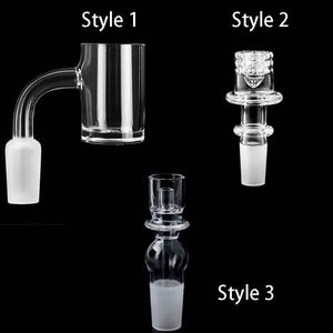 3 estilos 20 mm 25 mmOD Flat Top Domeless Fumar Cuarzo Enail Banger 10 mm 14 mm 18 mm Macho Hembra E Clavos para agua de vidrio Bongs Dab Rigs Pipes