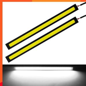 Neue 2 Stücke 17 CM Universal COB LED Streifen Auto Tagfahrlicht Nebelscheinwerfer DRL Fahrstreifen Licht Flexible Led-streifen/wasserdicht 10-16 V