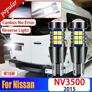 Nuevo 2 uds coche Canbus sin errores 921 LED luz de marcha atrás W16W T15 bombillas de respaldo para Nissan NV3500 2015