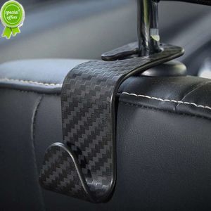Nouveau 2 pièces crochets de rangement pour appui-tête de siège de voiture Texture en Fiber de carbone sac à main sac à main support organisateur de voiture crochet Clips accessoires de voiture intérieur