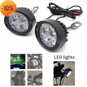 Nouveau 2 pièces LED moto phare miroir montage conduite brouillard Spot tête lumière projecteur lampe avec 1Pc interrupteur