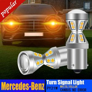 Nouveau 2 pièces PY21W BAU15S LED clignotant ampoule Canbus pour Mercedes Benz E S M R classe W211 W212 S211 S212 W220 C215 W163 W251 V251