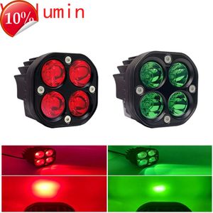 Projecteur LED antibrouillard pour voiture et moto, 3 pouces, 40W, tout-terrain, feux de route, pare-chocs avant auxiliaire, vert, rouge, bleu, nouveau