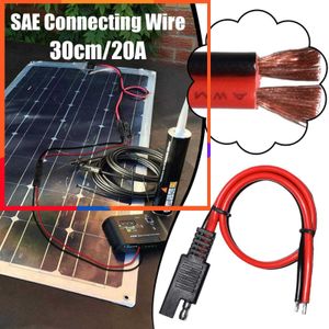 Nouveau fil de connexion 30cm 20A SAE câble de cuivre à déconnexion rapide fil d'alimentation SAE avec couvercle étanche pour panneau solaire